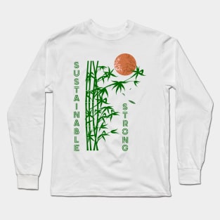 Bamboo And Moon, Sustainable And Strong, Bamboo Long Sleeve T-Shirt